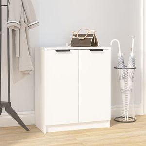 vidaXL Szafka na buty biała 59x35x70 cm Materiał drewnopochodny vidaXL Szafka na buty biała 59x35x70 cm Materiał drewnopochodny