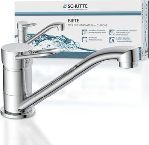 SCHÜTTE Küchenarmatur Birte, 360° schwenkbarer Wasserhahn Küche, Mischbatterie Küche Chrom