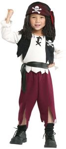 Pirat mit Bandana Kinder Kostüm, Größe:S