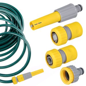 KOTARBAU® Gartenschlauch Anschluss Set 4-teilig 3/4" PVC regulierbare Gartenspritze Schnellkupplung Hahnverbinder Wasserstop Anschlüsse für Gartenschlauch Schlauchverbinder Gartenschlauch 3/4 Zoll