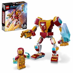 LEGO 76203 Marvel Iron Man Mech, Figur zum Sammeln, Superhelden-Spielzeug für Kinder ab 7 Jahren, Avengers Actionfigur
