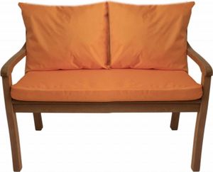 Vankúše na záhradnú lavicu Orange | Vankúš na sedenie 130x60x7 + opierka chrbta 2x 56x50cm | Vankúše na záhradnú pohovku pre 2 osoby | Vankúše na záhradnú hojdačku