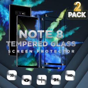 2 balení Samsung Galaxy NOTE 8 - 9H tvrzené sklo - Vysoce kvalitní 3D ochrana displeje