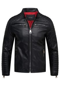 behype. Herren Kunstlederjacke BHKILLEEN Übergangsjacke im Biker-Stil Blouson