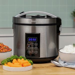 Tristar Digitaler Reiskocher und Dampfgarer RK-6138 900W 2,2 L Silbern