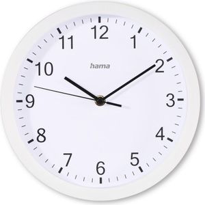 Zegar ścienny HAMA "Elba", Ø 25 cm, bez tykania, biały (00185864)