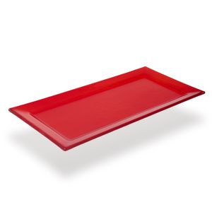 Glasteller Schale Tischdeko Design Max Fusing Glas ca. 32,5x17,6cm Handmade Rot