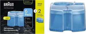 Braun Nachfüllkartuschen 6+2-Pack für Rasierer-Reinigungsstation