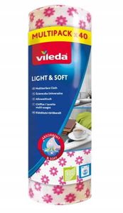 Vileda, Ściereczka uniwersalna Light & Soft, 40 sztuk