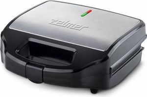 Zelmer ZSM7900 Multifunktionsgerät, 3-in-1-Toaster, 900 W, 3 Sätze austauschbarer Platten: Sandwich; Grill; Waffel, BPA-frei, Inox/schwarz., Schwarz/Inox