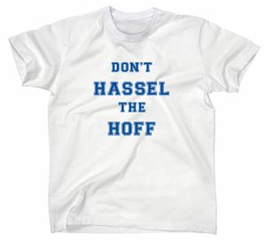 Styletex23 T-Shirt David Hasselhoff Fun, Don't Hassel The Hoff, weiss, M