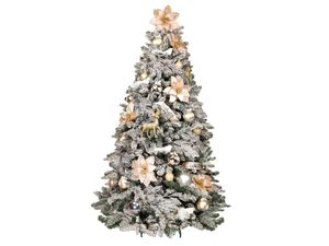 Geschmückter künstlicher weihnachtsbaum mit 86 Stk Kugeln SOFT TONES 210 cm mit Metallständer