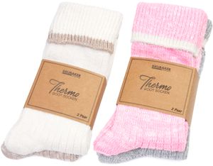 BRUBAKER 4 páry dámských ponožek - Velmi měkké, příjemné, nadýchané a prodyšné - Prémiové ponožky do bot pro ženy - Termo ponožky, velikost 35-38