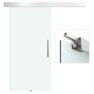 HOMCOM Posuvné sklenené dvere Posuvné dvere Izbové dvere s rukoväťou jednostranne satinované 2050x 1025 mm