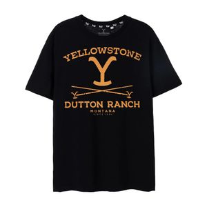 Yellowstone - Pánské tričko "Dutton Ranch" NS7341 (L) (Černá)