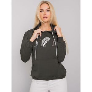 Damen Känguru-Kapuzenpullover SHERIDAN dunkel khaki Universal
