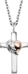 Engelsrufer ERN-CROSSHEART-BIR Damen Collier Silber 925 Bicolor 44 cm
