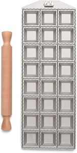 Marcato Ravioli Brett mit Teigroller - 24 Fächer - 5 x 5 cm