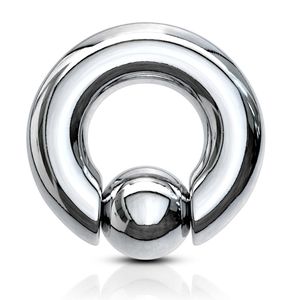 viva-adorno 5 x 12 x 10mm Piercing BCR Spring Ball Closure Ring Intimpiercing Klemmring Chirurgenstahl 316L Clip in Pop out XXL Stärke 4 bis 10mm Z297x
