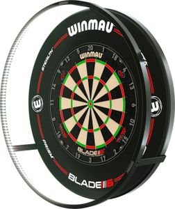 Winmau Plasma + Blade 6 Triple Core Carbon + Catchring | Dartscheibe Dartboard Surround Beleuchtung
