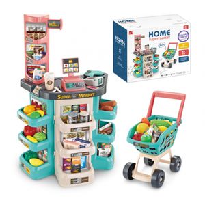 Einkaufsladen Kinder Supermarktladen mit Rechenkasse Spielzeuglebensmittel 