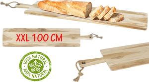 Teak HOLZ Servierbrett Servierplatte Schneidebrett Brett Holzplatte Lang 100cm