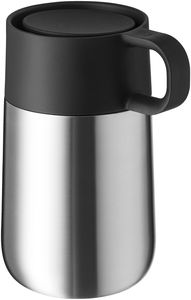 WMF Impulse Travel Mug Thermobecher, 0,3 l, Edelstahl gebürstet 3201112016