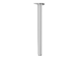 Bronea - Tischbein Teleskopfuss stufenlos höhenverstellbar 60 - 90 cm Ø 50 mm silbergrau | inkl. BEFESTIGUNGSSCHRAUBEN | Möbelfuß Tischfuß Stützfuß