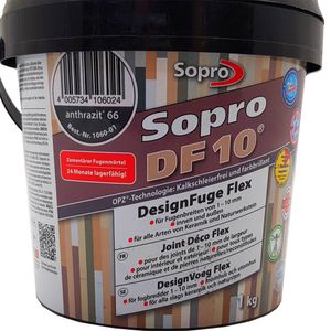Sopro DF 10 Fliesen 1 kg Design Fuge Fugenmasse Fugenmörtel 1 bis 10mm anthrazit 66