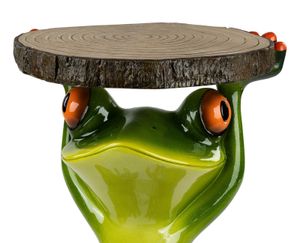 Garten Deko Tisch Frosch - Frosch Tierfigur für Blumen und Pflanzen - 44 cm