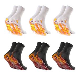 6 párů ponožek s turmalínem, samohřejivé ponožky, turmalínová akupresura, samohřejivé, tvarovací ponožky, hypertermické ponožky pro muže a ženy Black + White