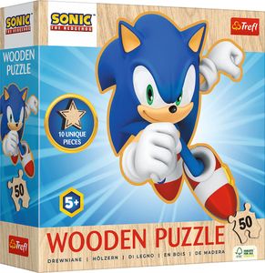 Trefl Trefl 50 drevených obrysových puzzle - Happy Sonic / SEGA Sonic The Hedgehog_FSC Mix 70%