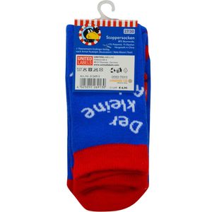 Der kleine Rabe Socke - Socken für Kinder Stoppersocken Antirutsch Kindersocken Blau/Rot, Größe:27-30