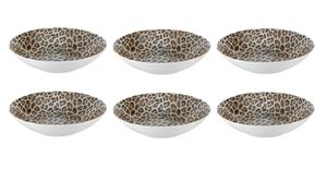 Suppenteller - Braun - Schwarz - Keramik - Ø 20,5 cm - Leopardenmuster