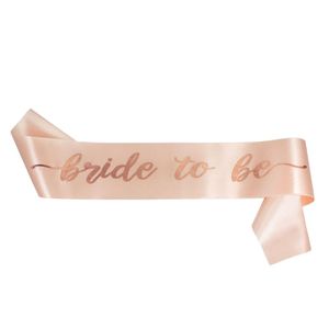 Oblique Unique Schärpe Bride To Be JGA Junggesellinnenabschied Hen Party rosé gold