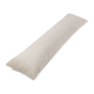 Seitenschläferkissen mit Bezug Velvet 40 x 145 cm - Komfortkissen Schlafkissen Seitenschläfer Body Pillow Seitenschlafkissen Beige