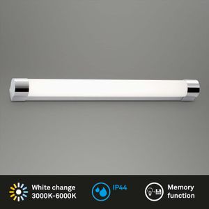 Badleuchte LED CCT Memoryfunktion Badlampe 10W Metall Chrom Briloner Leuchten