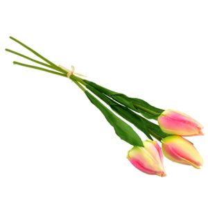 Zväzok 3 ružových tulipánov 50 cm