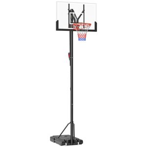 SPORTNOW Basketballkorb 235-280 cm höhenverstellbar, Basketballständer, Basketballanlage mit Ständer, Rollen, für Outdoor, Stahl