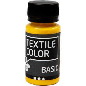 Creotime Textilfarbe Basic 50 ml , Farbe:gelb