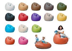 sunnypillow XXXL Sitzsack mit Styropor Füllung 145 cm Durchmesser 2-in-1 Funktionen zum Sitzen und Liegen Outdoor & Indoor für Kinder & Erwachsene viele Farben und Größen zur Auswahl Orange