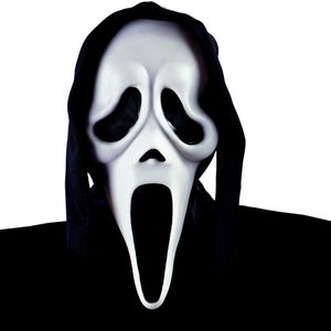 Ghost Face Geister Maske Scream Lizenzware für Erwachsene schwarz-weiss