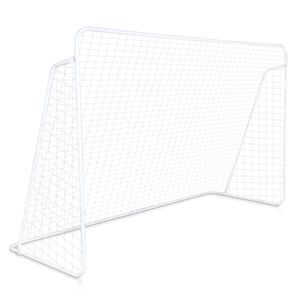 FCH Fußballtor mit PE-Netz, 240*150*90cm, geeignet für Indoor und Outdoor, weiß
