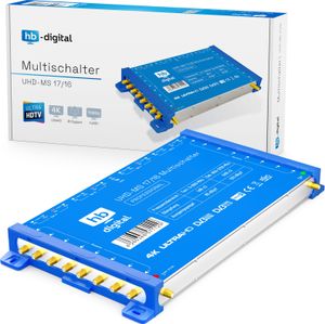hb-digital Multischalter SAT UHD-MS 17/16 bis zu 16 Teilnehmer