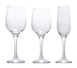 alpina Glas-Set - 12 Stück - Rotwein/ Weißwein/ Champagner - Glas-Set