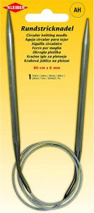 KLEIBER Rundstricknadel 800 mm x 6,0 mm aus Stahl