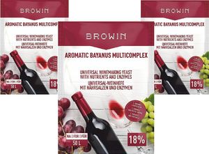 3 x Aromatic Bayanus Multicomplex Starterset für alle Weinsorte Trockenhefe Weinhefe Reinzuchthefe