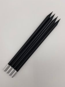 Friendly Fox Magnet Bleistift hb, 4x Magnetstift Bleistift schwarz mit Magnet-Kappe, Bleistift Set mit Neodym Magnet