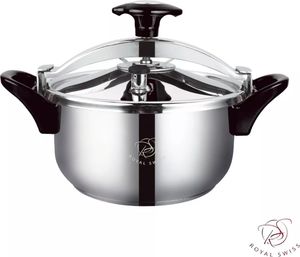 Royal Swiss Schnellkochtopf, Dampfkocher 8 Liter schnellkocher aus Edelstahl