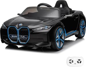 Kinder Elektroauto 12V - BMW i4 - 1 bis 6 Jahre - mit Fernbedienung - Schwarz